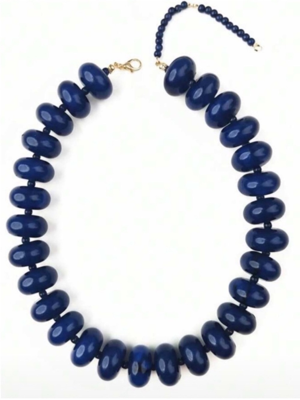 New! Chunky Blue Beaded Statement Dopamine Necklace (2001) NWOT